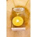 Ασημένιο κολιέ επίχρυσο με στρογγυλό κυματοειδές με φίλντισι στο κέντρο (SN187)